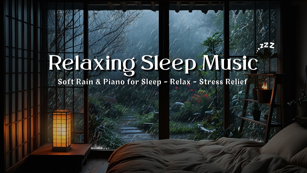 🌙 Relaxing Piano Rain Sounds 🌧️ Deep Sleep Music for Insomnia Relief & Calm Peaceful Night