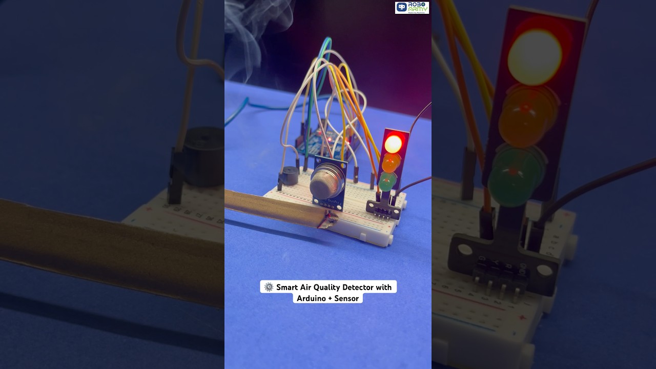 💨 Air Quality Monitor Using Arduino &mdash; Real-Time Results #roboarmy #arduinoproject #airquality