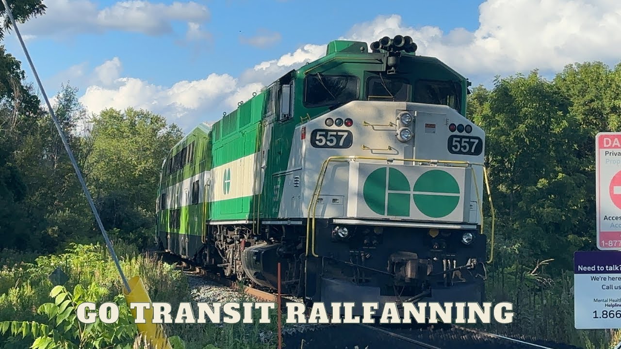 (F59PH 557 and MP54 678) Go Transit Railfanning Around The Newmarket Area