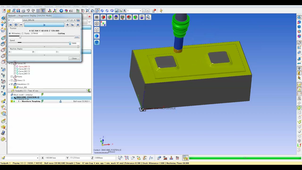 WorkNC：Waveform  Roughing # 5
