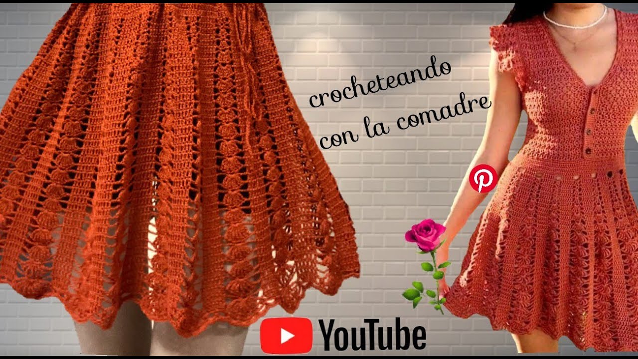 Tutorial Vestido (FALDA) ✨Primavera-Verano✨ a crochet parte#1 crocheteando con la comadre