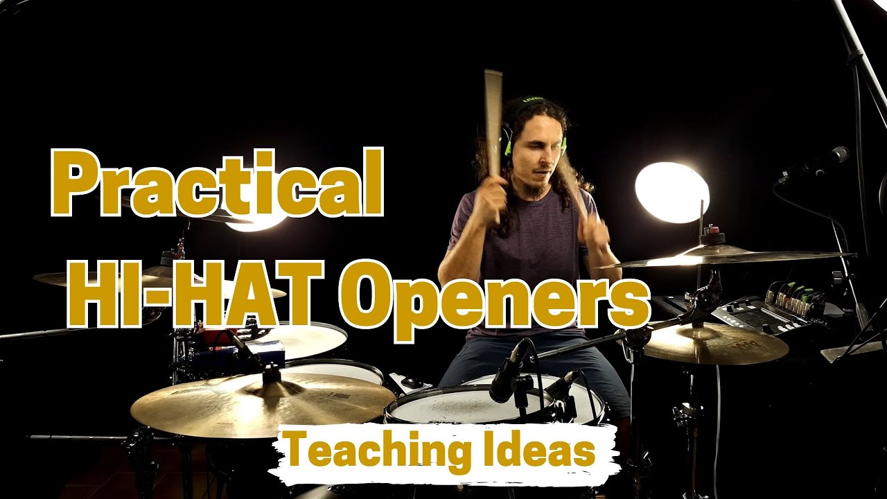 Fun Drum Lesson Idea: Hi-Hat Openers for Kids & Students Basic Rock Song  (75 bpm)