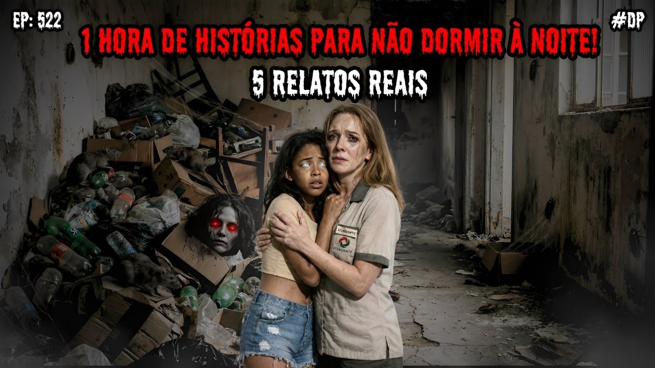 1 HORA DE TERROR - 5 RELATOS REAIS | EP.522 #dp