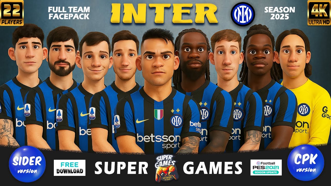 4K | INTER Facepack PES 2021 Season 2025 | SIDER ◆ CPK | Football Life 2025 | All Patches