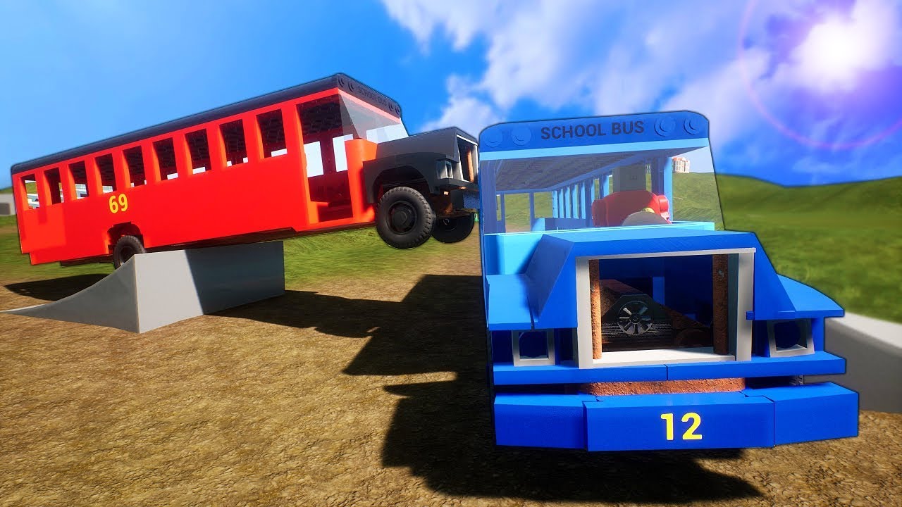 MASSIVE LEGO SCHOOL BUS FIGURE 8 & DERBY! - Brick Rigs Multiplayer Roleplay