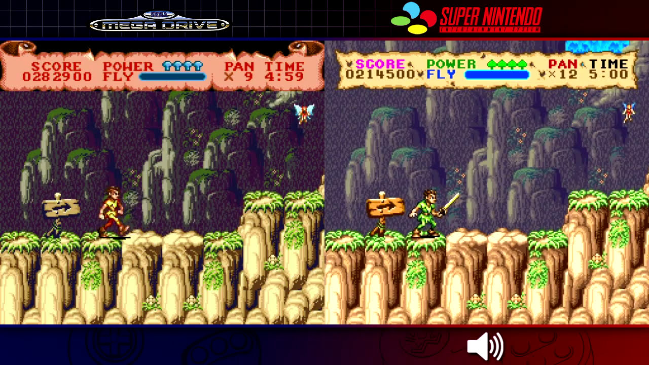 Hook | Mega Drive/Genesis & SNES - Comparison/ Dual Longplay