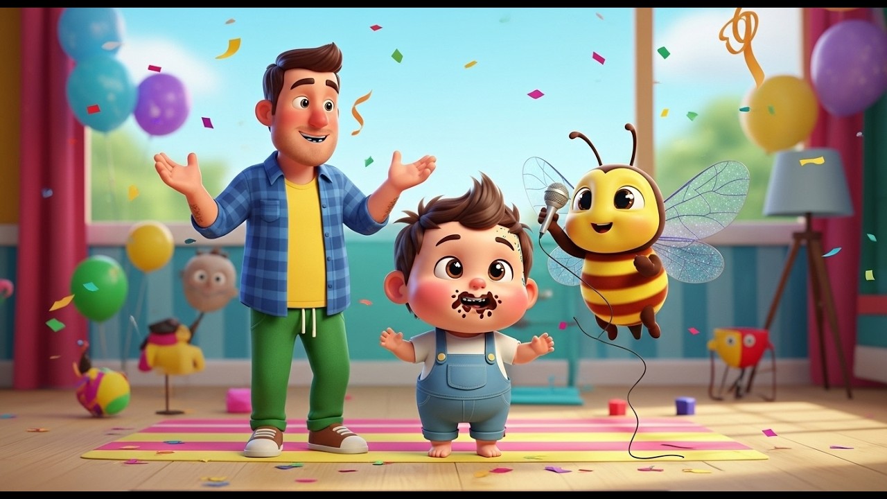 Johny Johny Yes Papa Dance Party with Mello Bee 🐝💛#JohnyJohnyYesPapa #KidsRhymes #MelloBeeRhymes