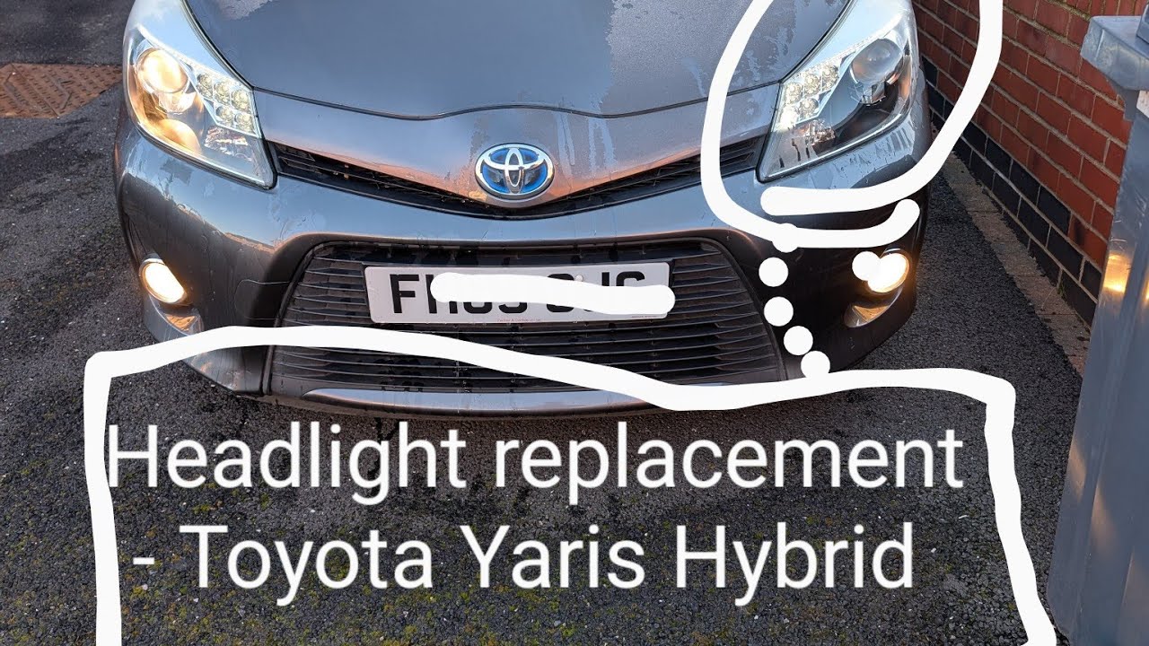 Toyota Yaris hybrid (MK3 - UK) Headlight bulb Replacement | Tunde's Diary with Miah