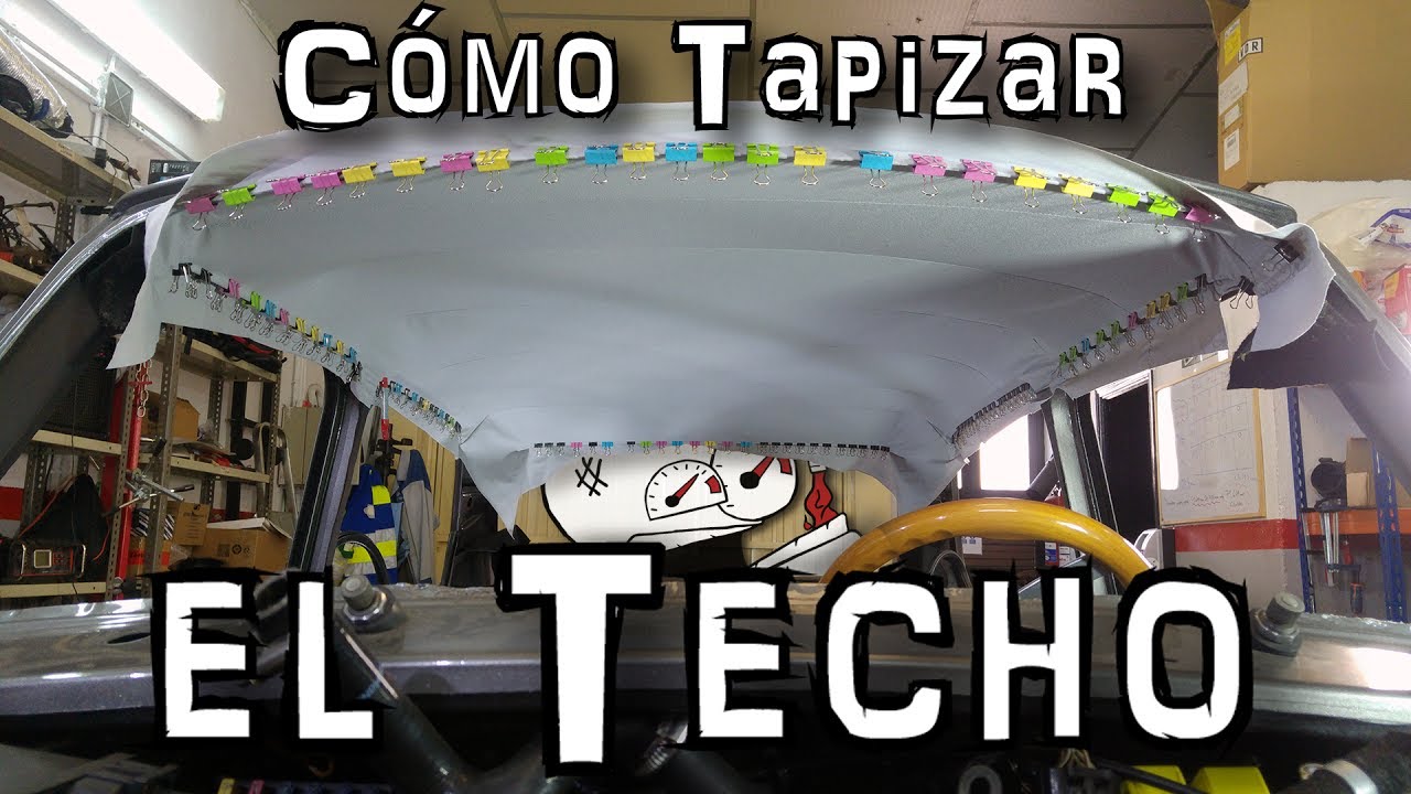 Restauración del Mini #52 – Montaje del interior #2 – Cómo tapizar el techo | (En español)