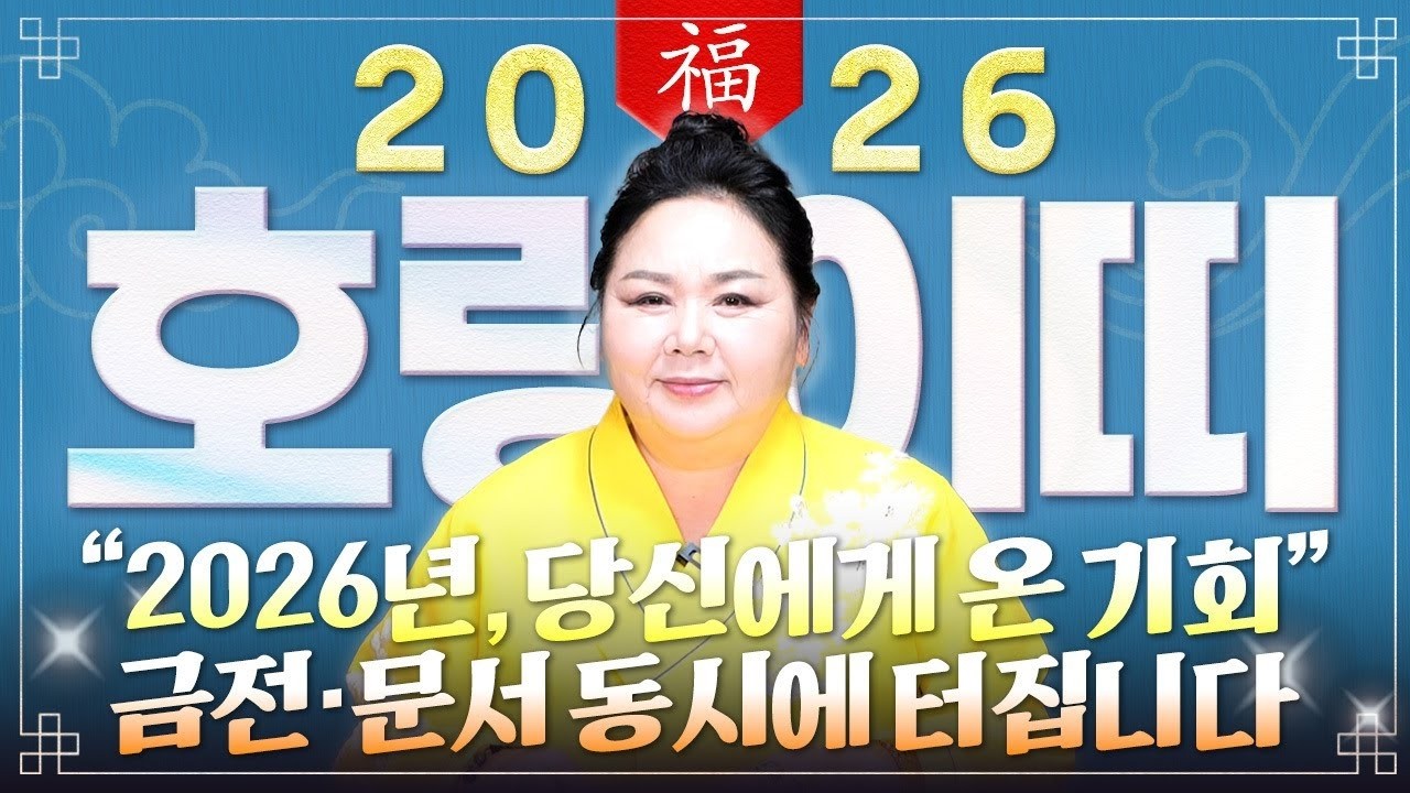 2026년 병오년 호랑이띠 운세 황금 문서운 폭발 62년 74년 86년 98년생 금전 대운 정점
