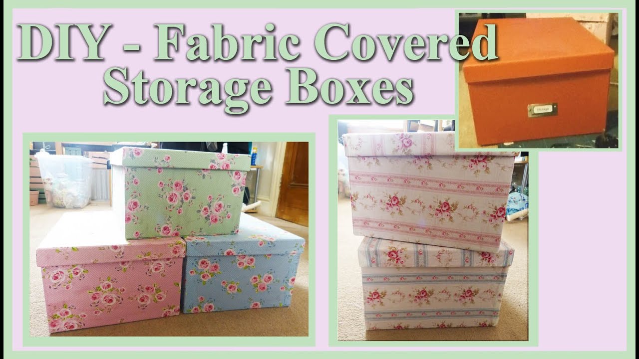 Craft Room DIY - Fabric Covered Storage Boxes