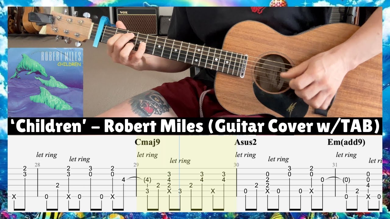 Children - Robert Miles (Fingerstyle Acoustic Guitar Cover with TABS)Lesson | How To Play | Tutorial