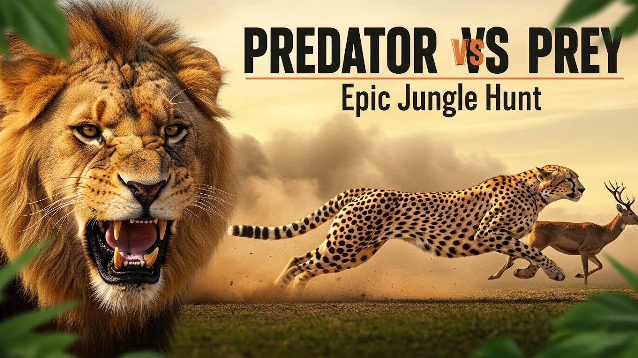 The Jungle Kingdom: Predator vs Prey | Epic Lion & Cheetah Hunting in Real Jungle