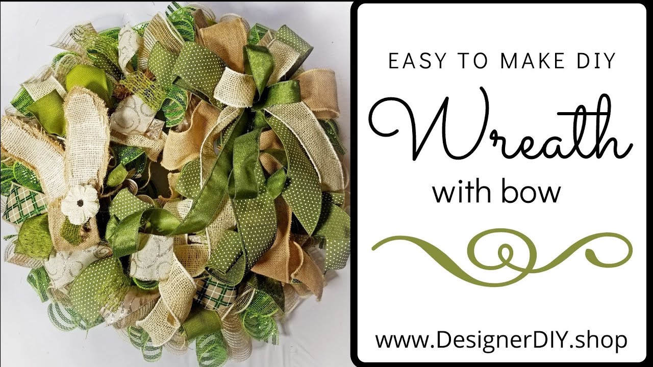 Easy To Make Mesh & Ribbon Wreath for your door!