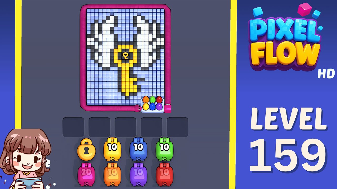 Pixel Flow Level 159 Solution Walkthrough