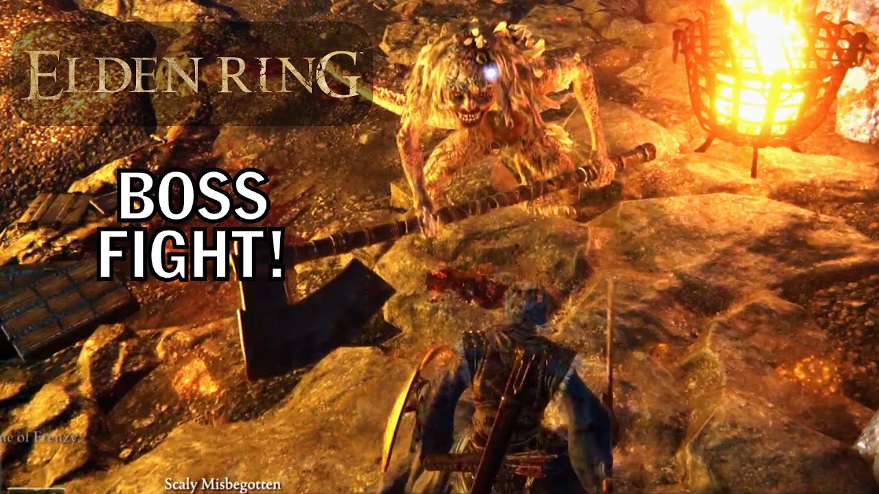 Elden Ring - Scaly Misbegotten Boss Fight