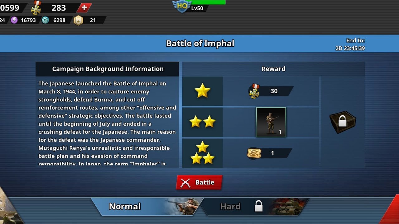 Battle of Imphal. Easy and Hard 