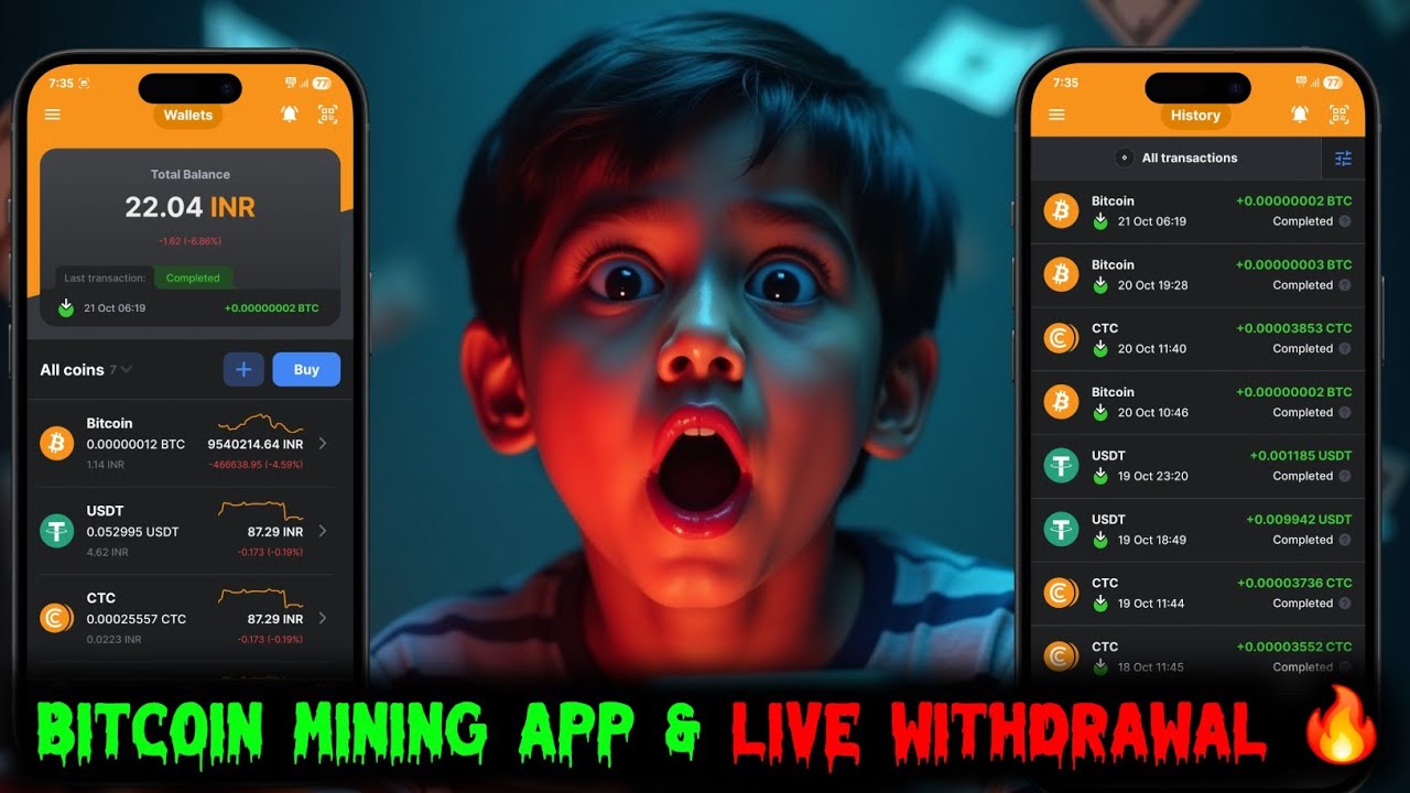⚡ BITCOIN MINING APP FOR ANDROID 💰 | WITHDRAWAL PROOF LIVE 💸 | 🔥 ALL CRYPTO MINER 🚀💻