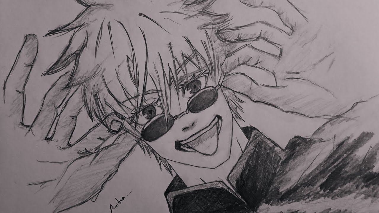 How to Draw Gojo Satoru step by step | Anime Drawing | Gojo Satoru from Jujutsu Kaisen 