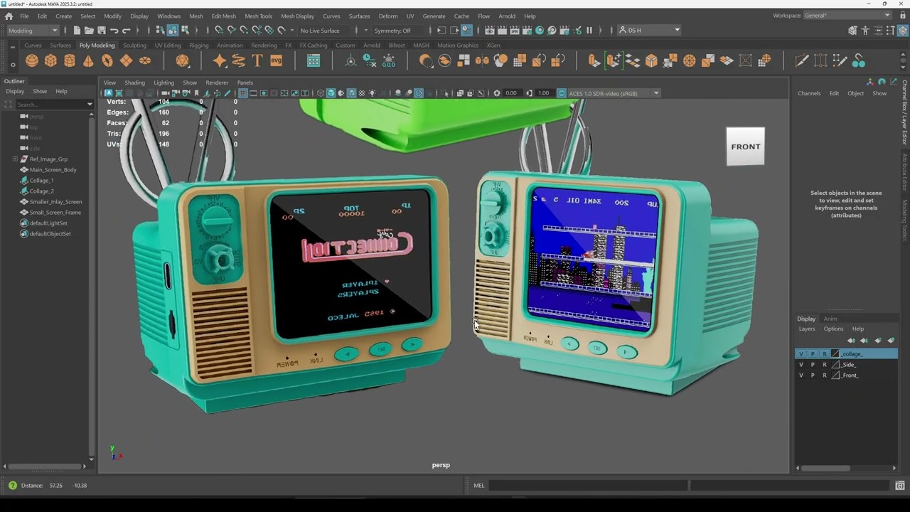Retro TV Console Modeling 2