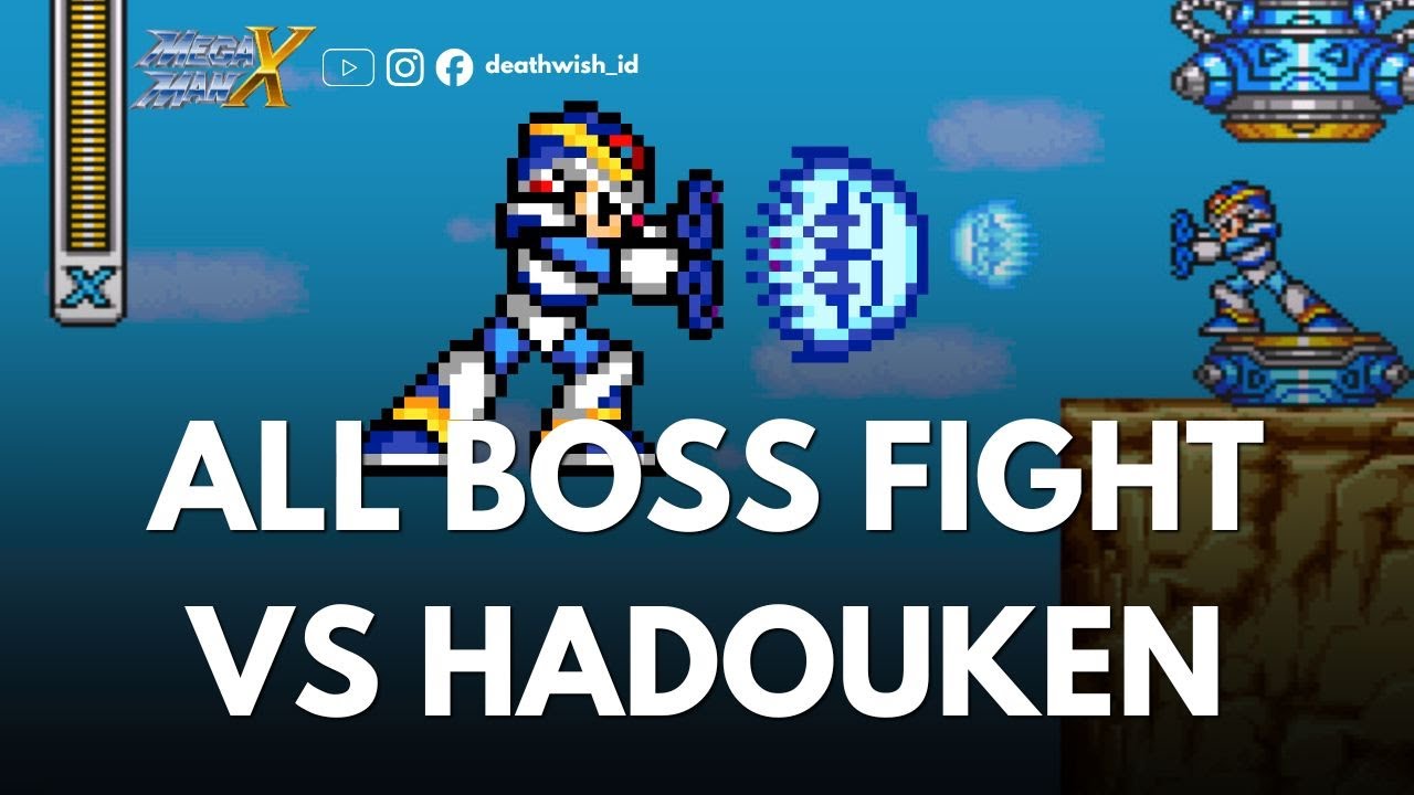 Mega Man X  Gameplay | All Bosses Fight Vs Hadouken (SNES)