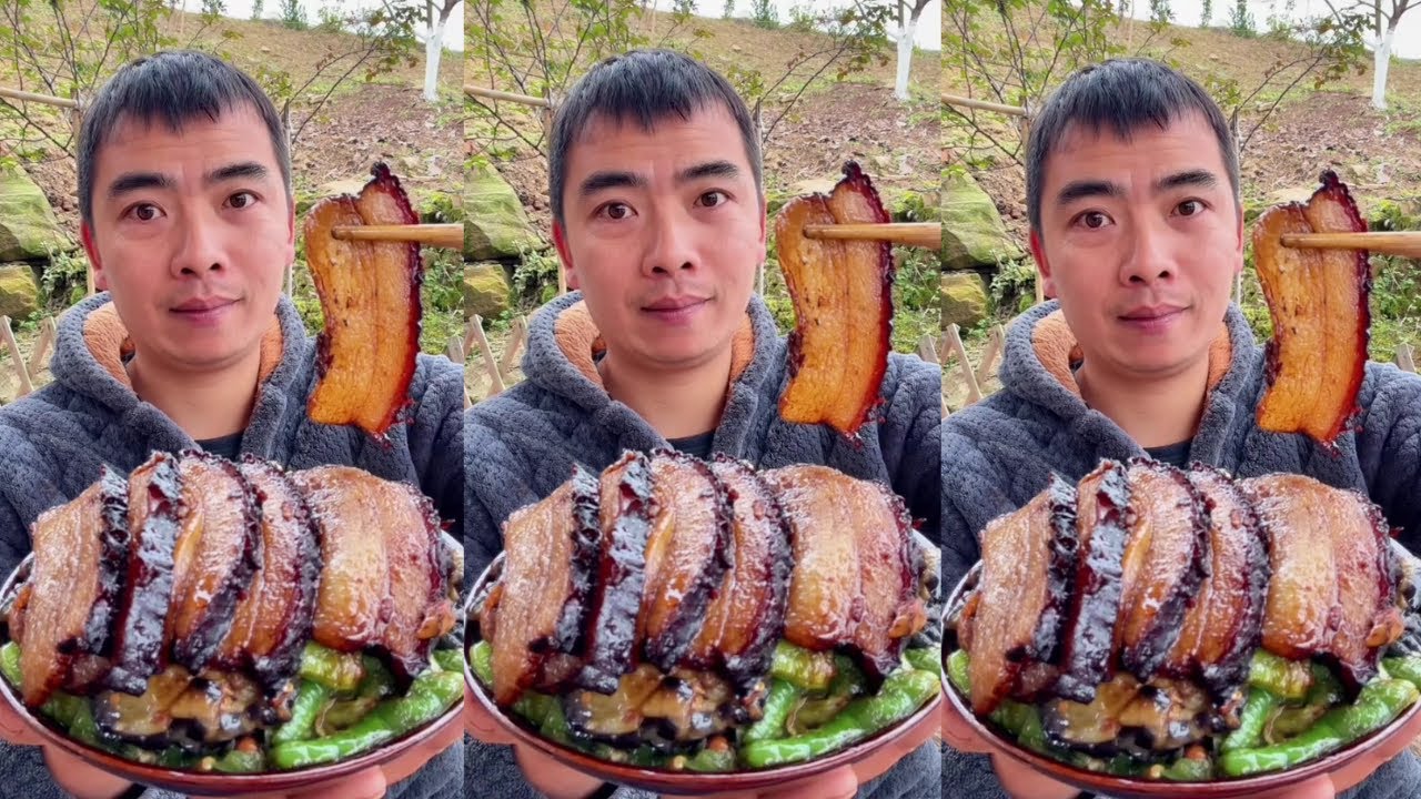 Rural Food Satisfying Eating Mei Cai Pork and Stir-Fried Dishes | Home Cooking ASMR Food Show
