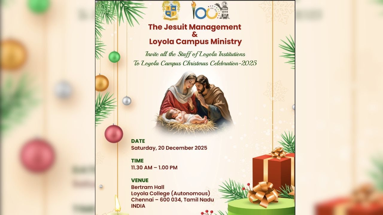 LOYOLA CHRISTMAS Celebration for Staff | 20.12.2025 | Loyola College, Chennai