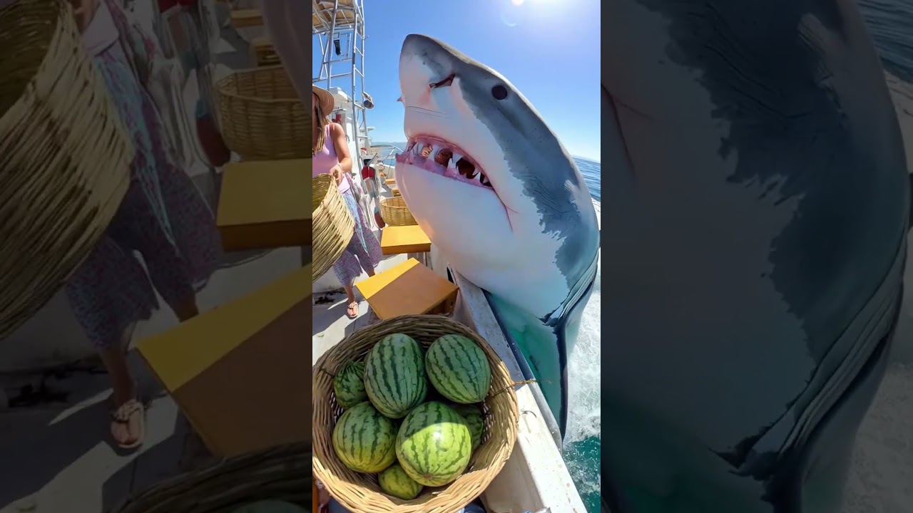 She Fed a Shark a Giant Pumpkin&hellip; You Won&rsquo;t Believe What It Spit Out! 🦈🎃🥬