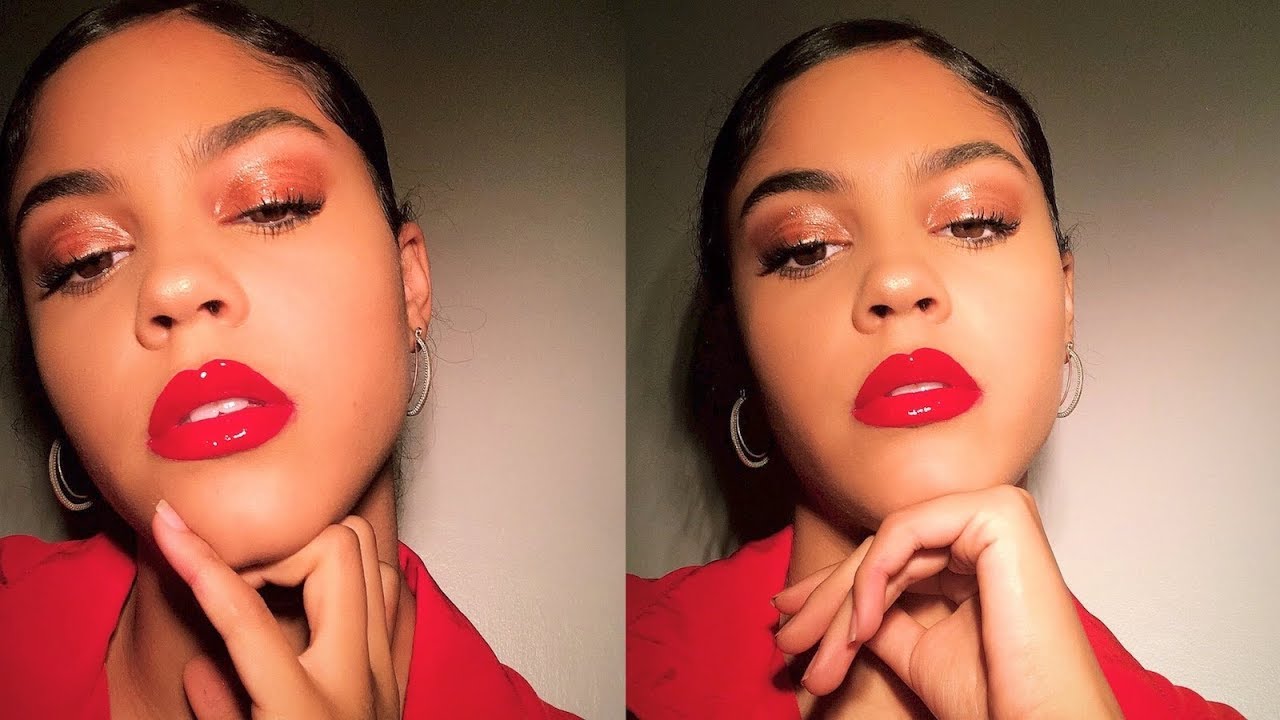 GRWM: GLOWY GLOSSY HOLIDAY MAKE UP LOOK BEGINNER FRIENDLY