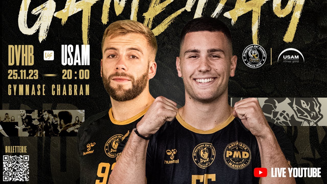 DRAGUIGNAN VAR HANDBALL vs USAM (NIMES) _ 25/11_20h