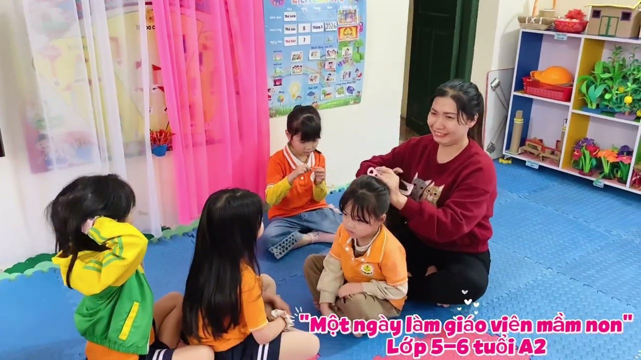 Một ngày làm giáo viên mầm non- Lớp 5-6 tuổi A2 trường MN Hoà Sơn