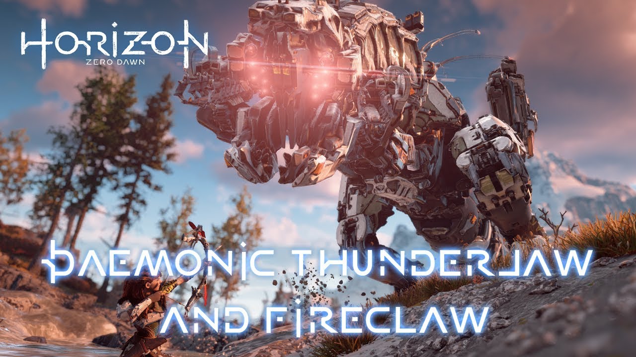 HORIZON ZERO DAWN Gameplay Walkthrough Daemonic Thunderjaw and Fireclaw FULL GAME [4K 60FPS]