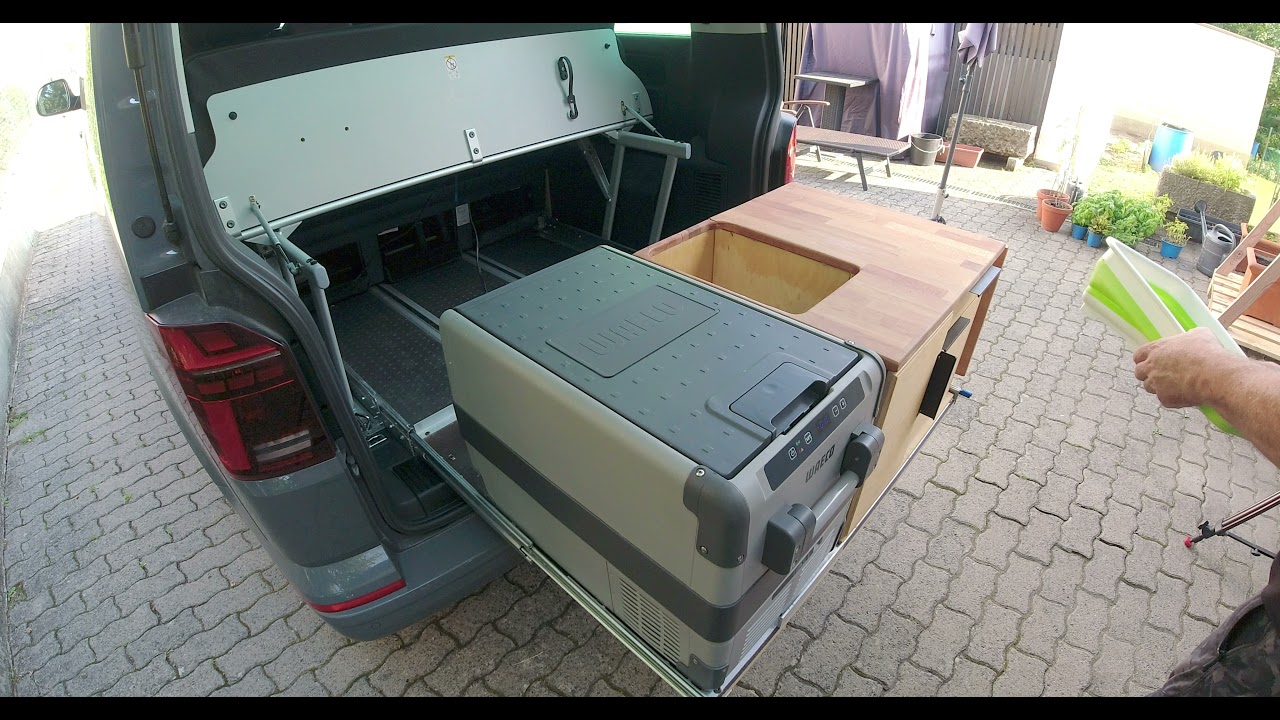 Heckauszug mit Heckküche im Eigenbau für den VW-Bus T5/T6/T6.1