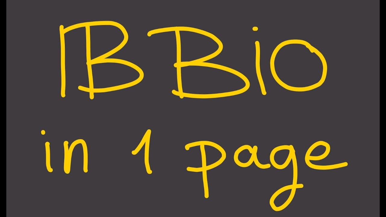 All of IB Biology (2025) in One Page