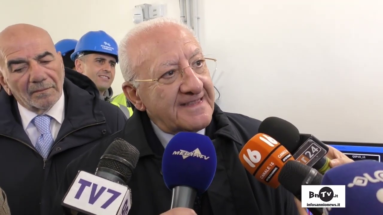 De Luca a San Salvatore Telesino per l'inaugurazione dei pozzi