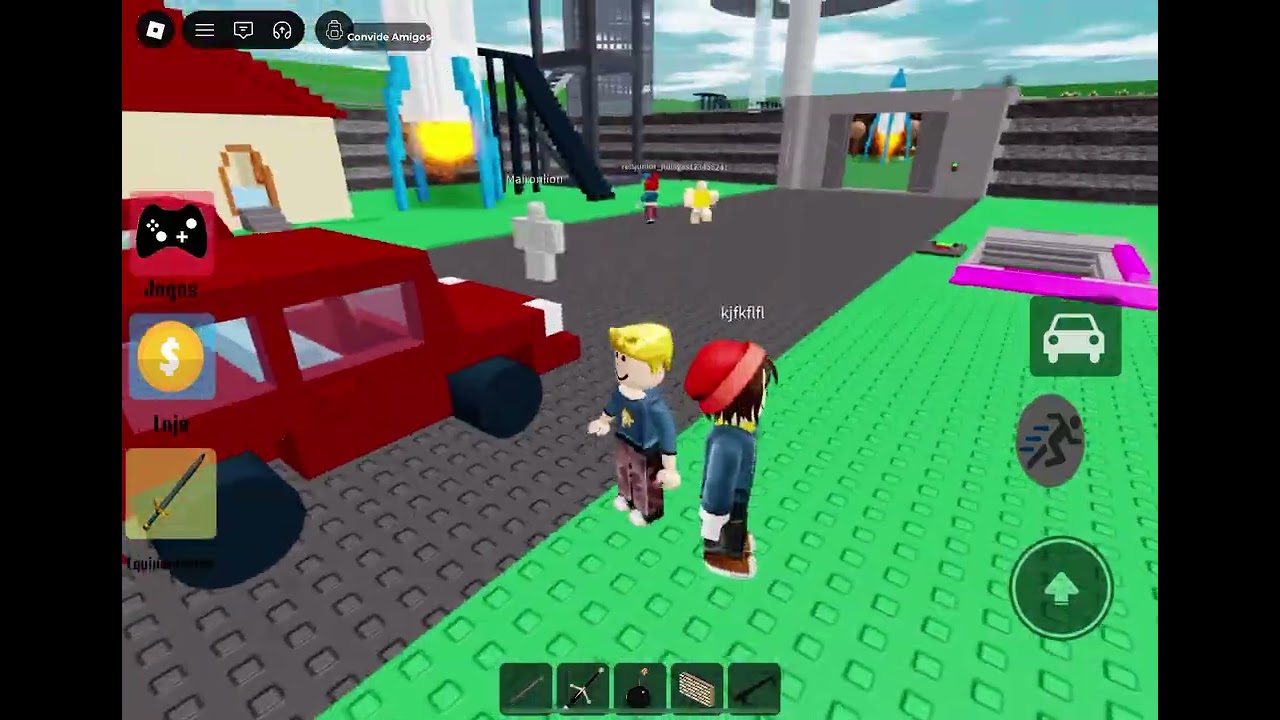 calebe jogando roblox