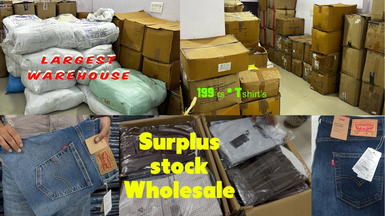 Surplus Stock Warehouse | 199/- Tshirt’s | 650/- Jeans | 425/- Shirts Only Wholesale 50 Piece Moq 
