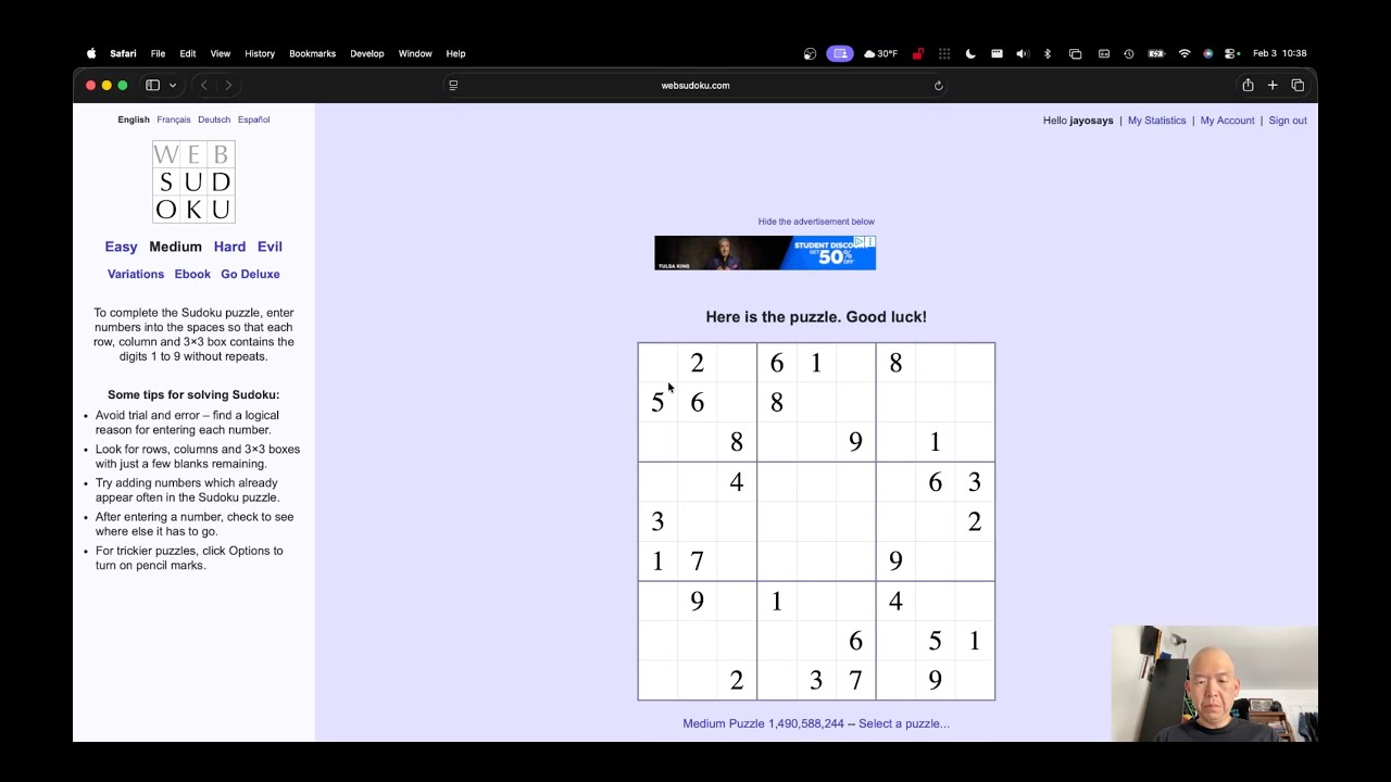 Daily Sudoku Challenge 2026-02-03