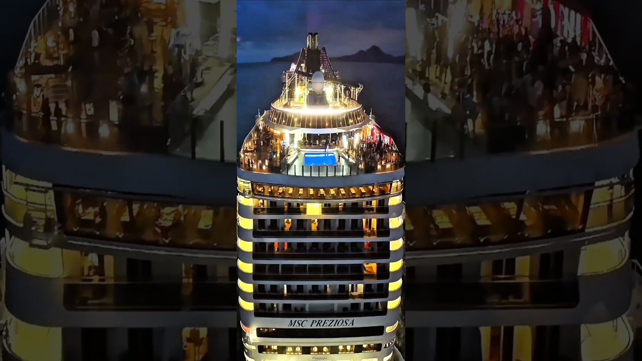 MSC PREZIOSA shipcruise santos cruzeiro  o maior navio  @cruzeiros2025  #drone #google  #shorts
