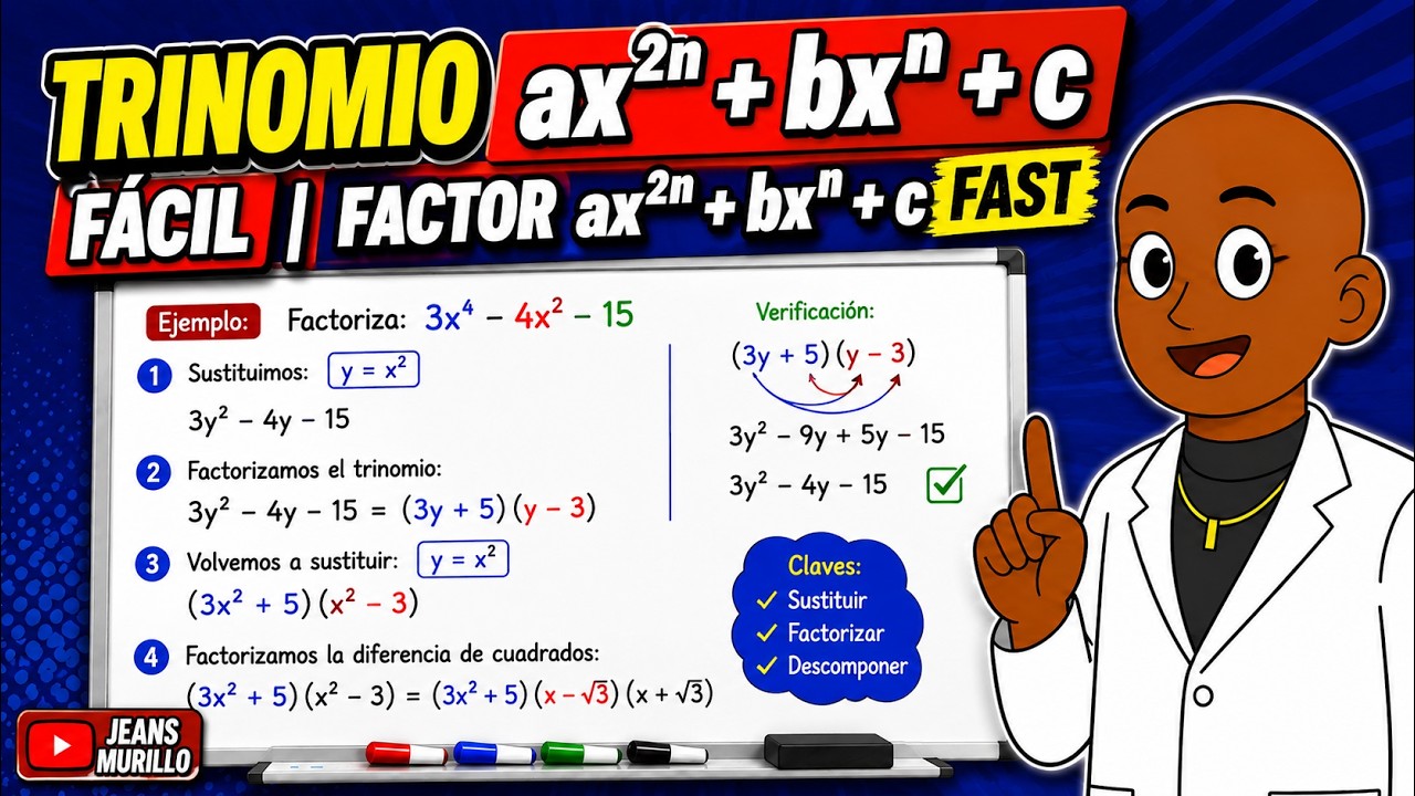 TRINOMIO DE LA FORMA  ax^2n+bx^n+c +JEANS MURILLO+