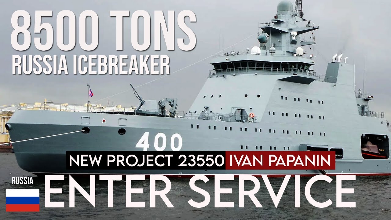 Russia commissions new armed icebreaker patrol ship to expand control over Arctic routes.