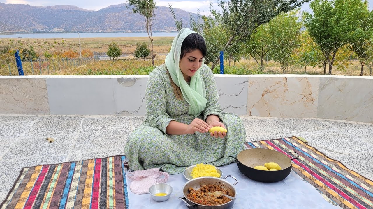 Cooking Arabic meatballs with beef in the style of Iranian mountain village