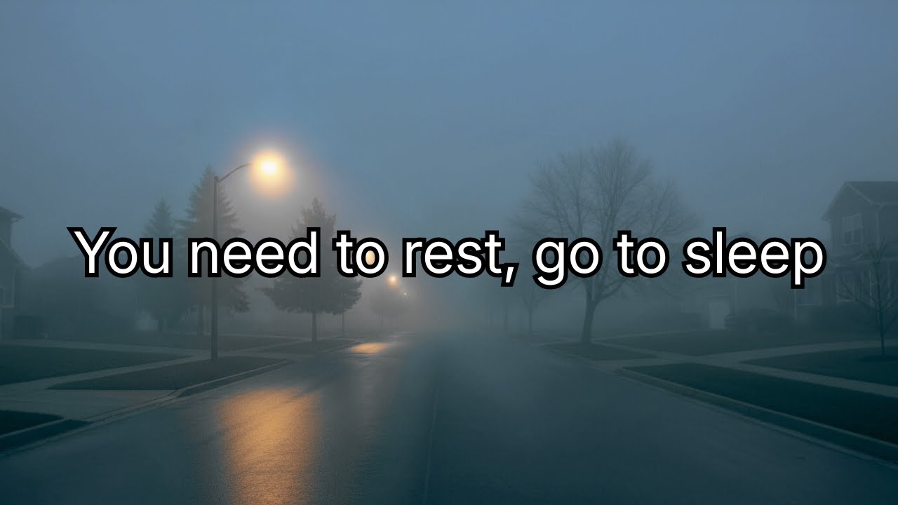 You need to rest, go to sleep