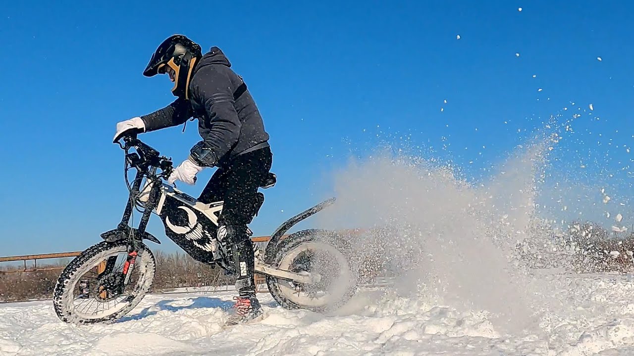 [Eng Sub] Zimowe Ebajkowe szaleństwo - Snow riding on Electric Bike - Winter fun on E-bike