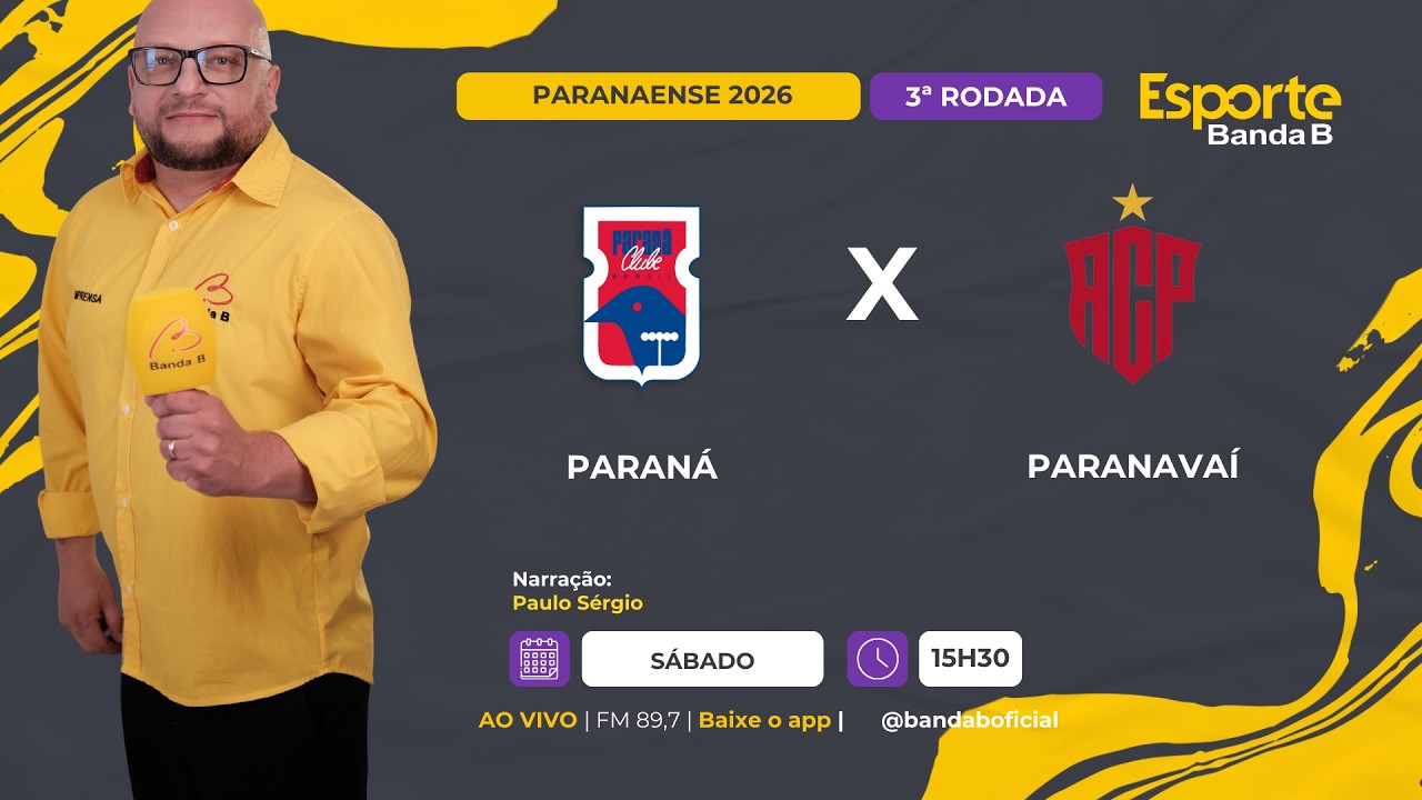 🛑#AOVIVO - PARANÁ x PARANAVAÍ - PARANAENSE 2026 (14/03)