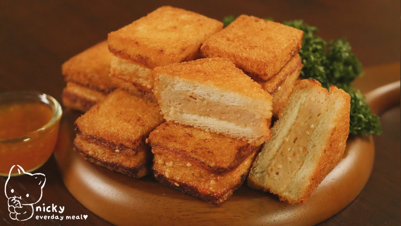 Crispy Shrimp Toast :  Marmalade Sauce  : Korean Street Food