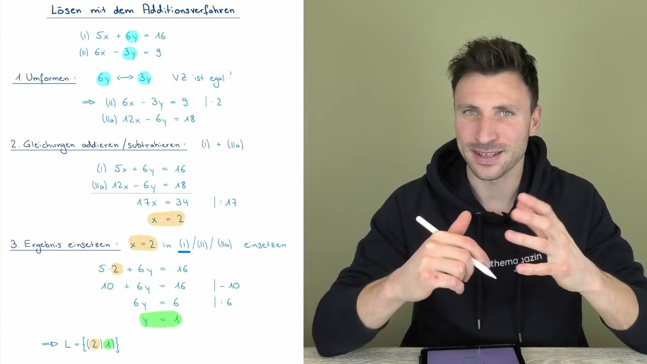 L&ouml;sen mit dem Additionsverfahren