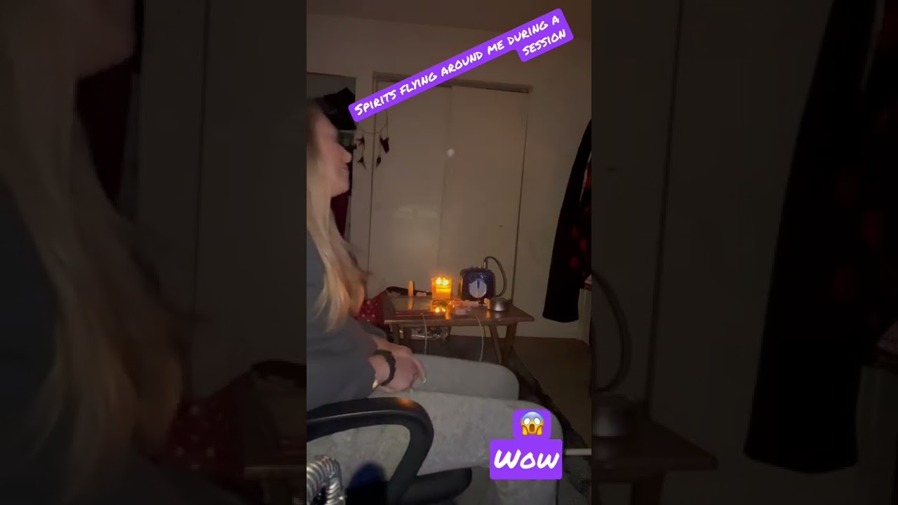 Watch the orbs fly around me during communication Amazing!!  #orbs #shorts