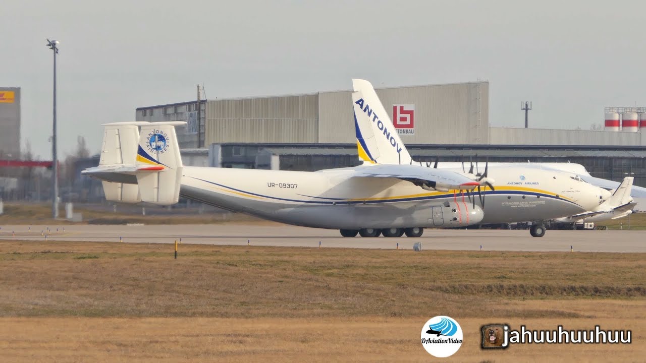 An 22 (UR-09307) ; Landing at Leipzig/Halle Airport 15.02.2020
