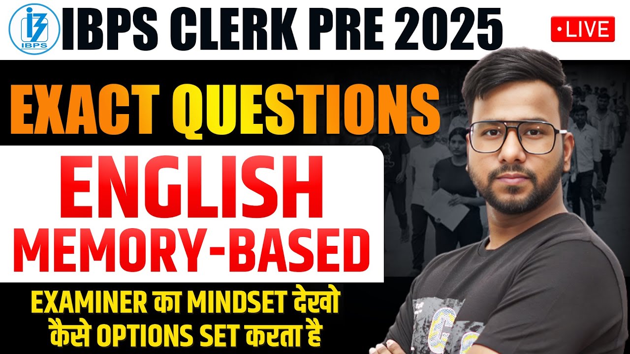 🔥IBPS Clerk Pre 2025 English Memory-Based Paper | All Shifts | Exact Questions & Answers | Varun Sir